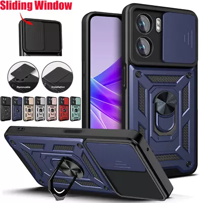 For OPPO A96 A78 A57 A17 Find X5 Lite Reno8 8T Shockproof Case Armor Ring Cover • $11.89