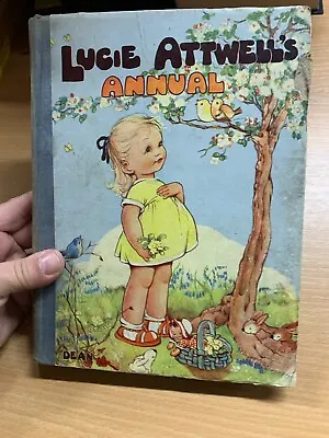 *rare* 1945  Lucie Attwell's Annual  Large Illustrated Hardback Book (p4) • £38.99