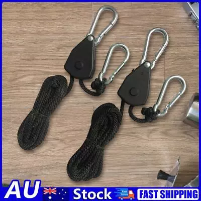 Rope Pulley 2M 1/2/4/6/8/10/12/14/16pcs Ratchet Locking Hanger Sky Curtain Tent • $10.09