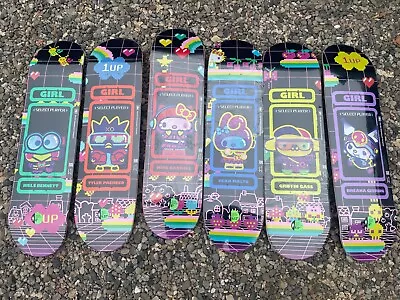 Girl Skateboards Sanrio Arcade 6 Skateboard Deck Set Hello Kitty Carroll RARE LE • $999.99