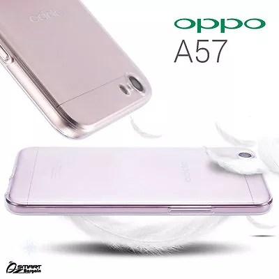 Clear Soft TPU Gel Jelly Slim Rubber Case Cover For  Oppo A57 • $4.59