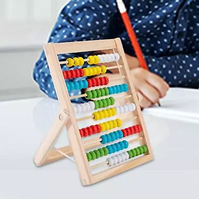 Wooden Abacus Classic Counting Tool Addition And Subtraction For Children • £9.52