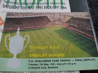Gresley Rovers V Guiseley FA Vase Final Replay 7 May 1991 • £2.50