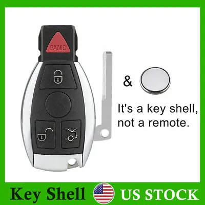 For Mercedes Benz IYZ3312 Keyless Car Key Fob Remote Case Shell Cover + Battery • $13.99