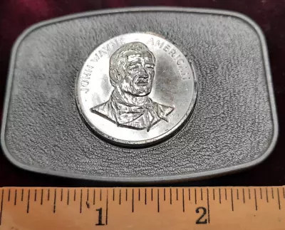 John Wayne America Coin Metal Western Belt Buckle Vintage 1970s • $21.95