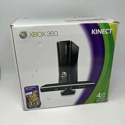$149.99 • Buy Microsoft Xbox 360 With Kinect 4GB Black Console - Open Box, Inside New