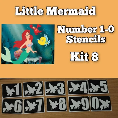 £0.99 • Buy Glitter Tattoo - Face Paint Stencils. Little Mermaid  Birthday Ages Kit 8