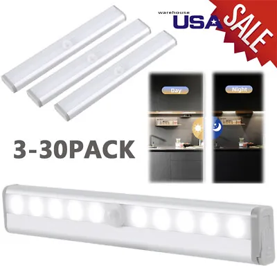 $99.99 • Buy 10 LED Human Body Induction Cabinet Lighting Lamp Motion Closet Night Light Lots