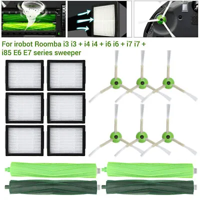 Filter Brush Bags Parts For IRobot Roomba I8+ I7 I7+ I7 Plus I3+ I4 I6 E5 E6 J7+ • £6.76