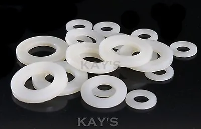 Nylon Washers Form A Flat Plastic Washer M2.5m3m4m5m6m8m10m12m16m20 • £72.95