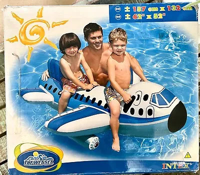 The Wet Set INTEX Air Plane Ride On Inflatable Pool Float Toy NEW Opened Box • $382.15