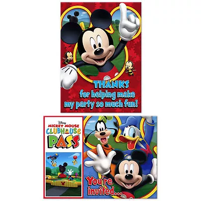 Mickey Mouse Mickey Playtime Birthday Party Supplies Invitations Thank You Cards • $5.49