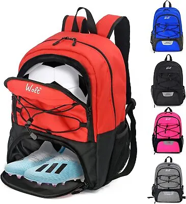 WOLT | New Youth Soccer Bag Team Sports Soccer Backpack Bag 26L • $29.99