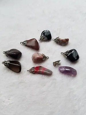 Lot Of 9 Semi Precious Stones Mixed Gemstones For Jewelry Making Setting • $9