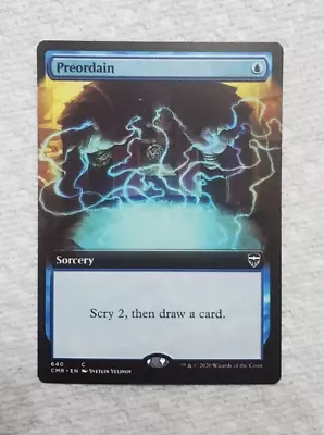 MTG Preordain Extended Borderless Commander Legends Magic The Gathering NM • $4.79