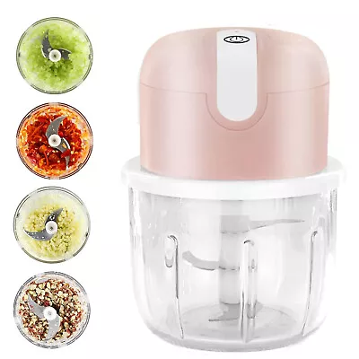 Electric Mini Garlic Chopper 300ml USB Rechargeable Vegetable Chopper Grinder • $15.99