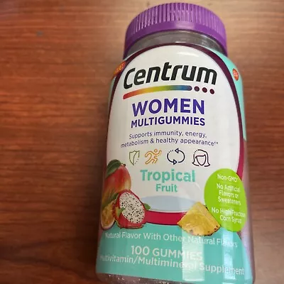 Centrum Womens Multivitamin Gummies Tropical Fruit Flavors 100 Count 04/24 • $10