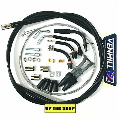 VENHILL Universal DIY Twin Throttle Cable Kit 1.35m Long Motorcycle U01-4-150 • $42.26