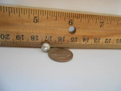 $5.50 • Buy Loose Pearl IRRIDESCENT PURPLE GRAY For CAGE Or MOUNT UNDRILLED 6.5mm