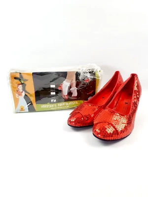 £45.07 • Buy The Wizard Of Oz Dorothy's Ruby Slippers Sequin Large US 9-10 Costume