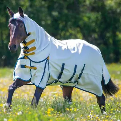 £73.79 • Buy New Shires Highlander Plus Sweet-Itch Combo Fly Rug - White