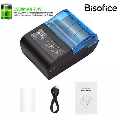 58mm Handheld Bluetooth Wireless Pocket Mobile POS Thermal Receipt Printer S0D9 • $25.89