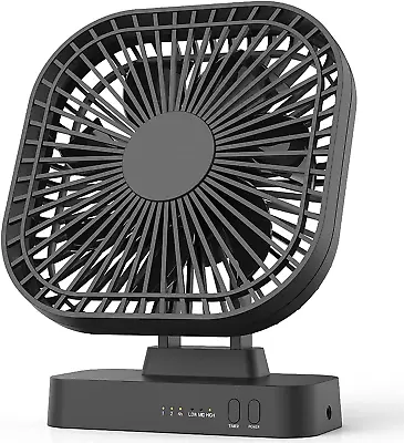 $30.22 • Buy 6 INCH Desk Fan With Timer, USB Or AA Battery Operated, 3 Speeds, Extra Quiet, 7