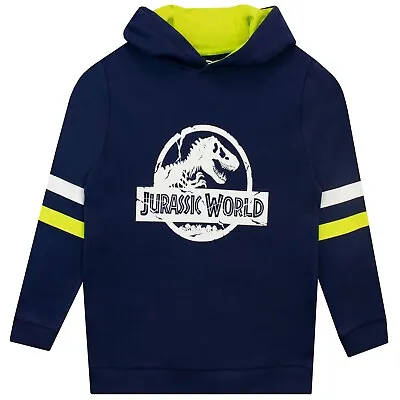 £19.99 • Buy Jurassic World Hoodie Kids Boys 5 6 7 8 9 10 11 12 13 Years Hooded Jumper Navy