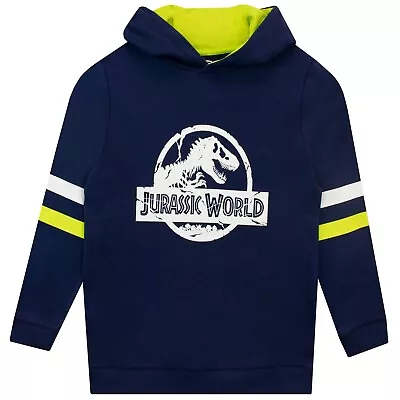 £19.99 • Buy Jurassic World Hoodie Kids Boys 5 6 7 8 9 10 11 12 13 Years Hooded Jumper Navy