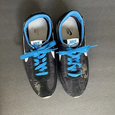 $10.99 • Buy Women Size 8 Nike Oceania Retro Running Shoes Black/Blue Trashed Glued Stains 