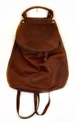 Vintage Ghurka Medium Leather Backpack • $125