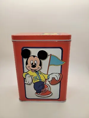 Mickey Mouse Football Metal Tin Varsity Jacket Vintage The Tin Company Disney • $9.43