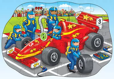 Big Racing Car Shaped Floor Puzzle Jigsaw Puzzle 45 Pieces 3+ • $24.99