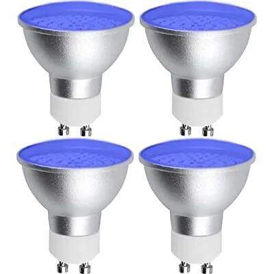 GU10 Blue LED Spotlight Bulbs 5W GU10 Blue Coloured Spot Light AC 220-240V 4Pack • £14.99