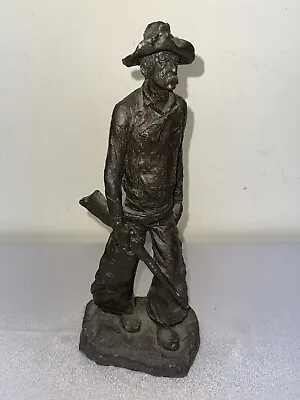 Vintage 1969 Michael Garman Western Cowboy Scout SIGNED Sculpture Statue • $55
