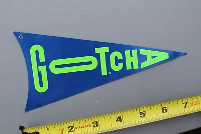 Gotcha Surf Neon Green Blue Clothing Tag Flag OG V61B Vintage Surfing STICKER • $21