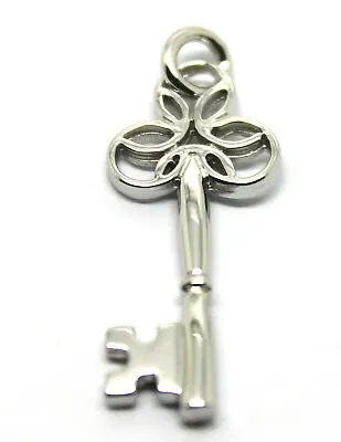 Kaedesigns Genuine 9ct White Gold Solid 375 21st Or 18th Key Pendant Charm • £149.41