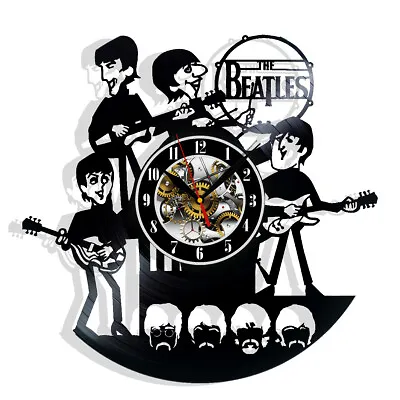 Beatles Vinyl Wall Clock Records Decor Gift Birthday Holiday Home Decor Music • $13.99