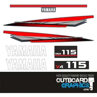 Yamaha 115hp V4 2 Stroke Outboard Decals/sticker Kit • $79.15