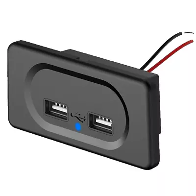 Black 3.1A Dual USB Charger Socket Power Adapter Outlet For Car Truck Boat RV • $13.70