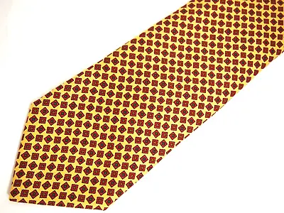 Etro Mens Necktie Tie Yellow Red Green Geometric Silk 57  Designer Luxury • $11.40