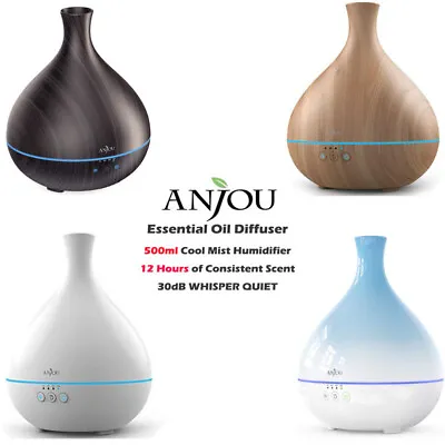 Anjou AD012 500ml BPA Free Cool Mist Humidifier Aromatherapy Diffuser DI04 • $21