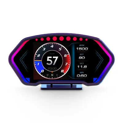 OBD GPS Speedometer Digital LCD Car Dashboard Head Up Display Compass Clock KMH • $65.60