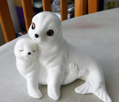 £8 • Buy Royal Osborne Bone China Figure - Seal With Pup