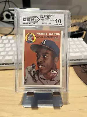 2000 Topps FanFest Tribute To Hank Aaron #1 Hank Aaron GEM 10 • $19.99