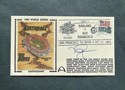 '89 MLB WS GM 3 F.D.C. Earthquake M.McGwire Signed.A's Auto. JSA Autograph • $149.99