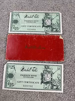 Marshall Field's $50 Gift Certificate In Red Envelope Unredeemed • $26.21