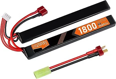 Airsoft Battery 11.1V Rechargeable 3S LiPo 1800mAh 30C Nunchuck Pack Deans TPlug • $18.04