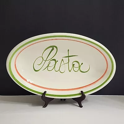  Vitantonio  Extra LARGE Oval Pasta Serving PLATTER Bowl 16x11x2.5 Italy 'primo' • $31