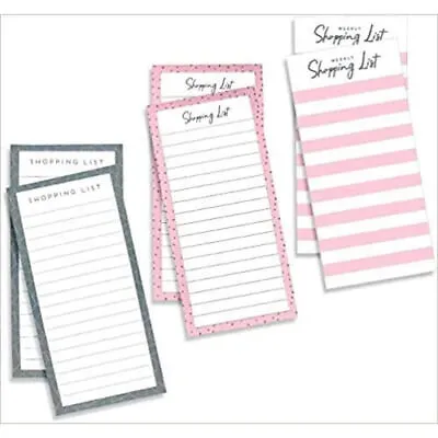 Magnetic Shopping Pad - 80 Pages Meal Planner Tear Off Memo List Notes Fridge  • £2.89